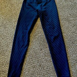 Black Textured Leggings